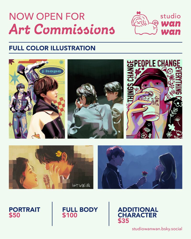Commission Sheet #2 - Full Color commissions ranging from $50 to $100 USD