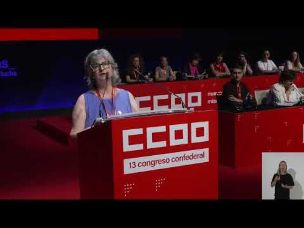 Paloma López en la inauguración del 13 Congreso Confederal de CCOO