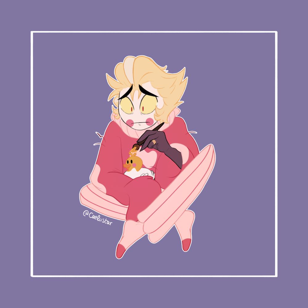 A depressed Lucifer making another duck to focus on something else than the thoughts in his head...