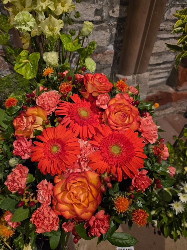 Part of the display at the flower festival in St Magnus cathedral.