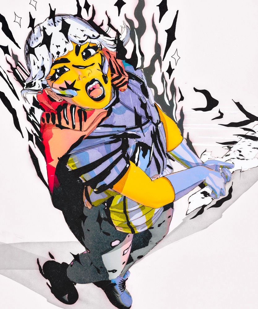 Artwork of character in battle #art 