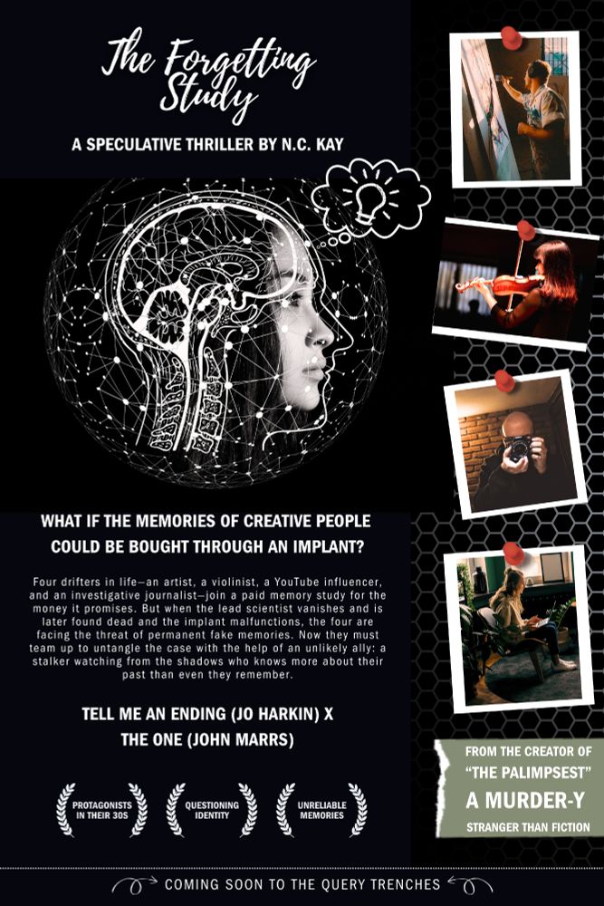A movie poster containing a pitch and photos of the four main characters