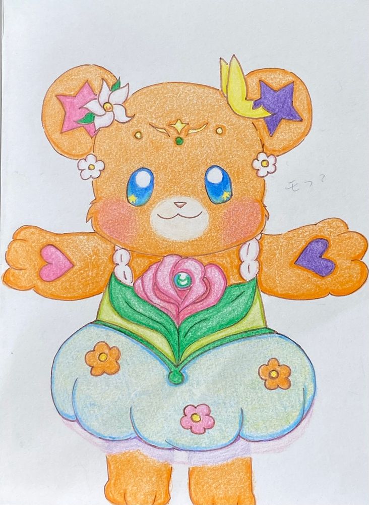 魔法つかいプリキュア ！より、キュアフェリーチェの格好をしたモフルン。