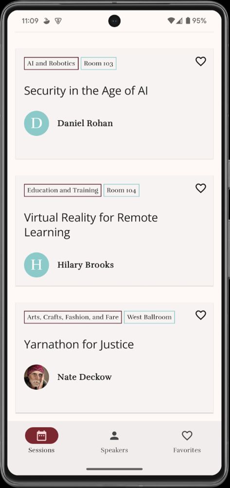 Screenshot of app with bottom bar.