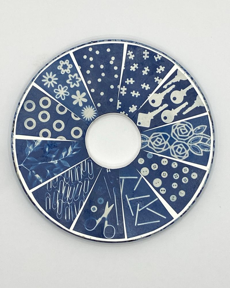 Cyanotype Collaged Chocolate Box