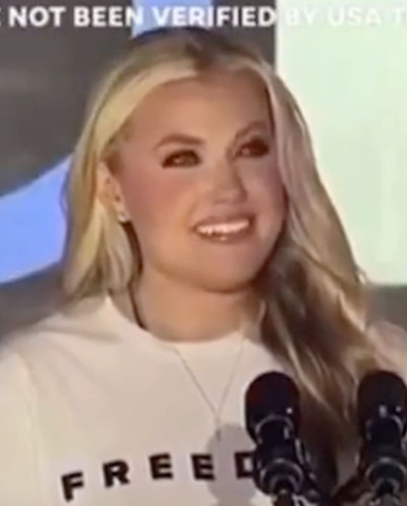 the young widow, erica kirk, beaming while she describes her very very dear friend