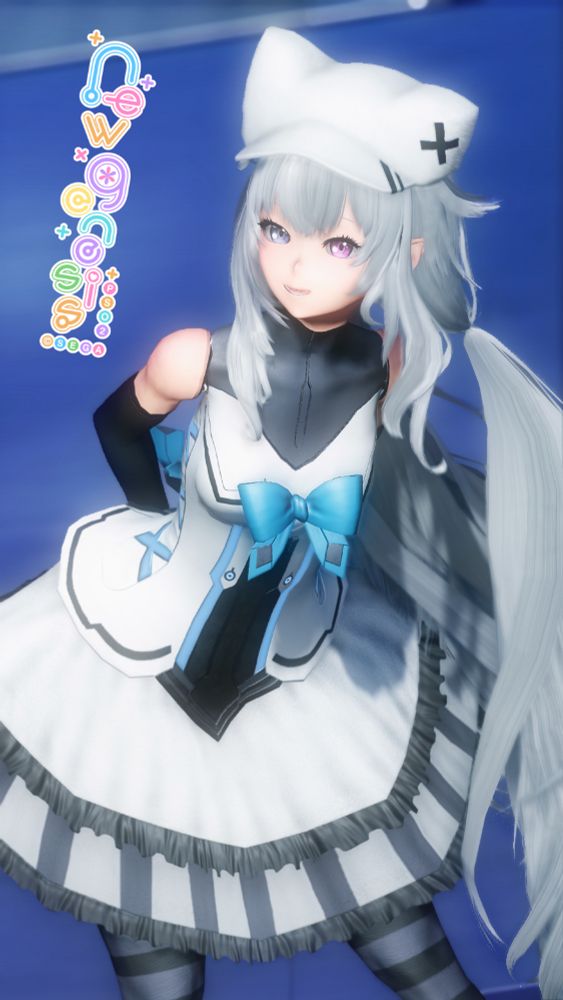 フルオレファッシMix-V2を使用
髪色がワントーン化したお陰で色のごちゃ付き感が無くなりシンプルな印象に。
後ろ髪のツインテの元の髪型は分からないけど、組み合わせとしては良好な部類かなと( ˘ω˘ )