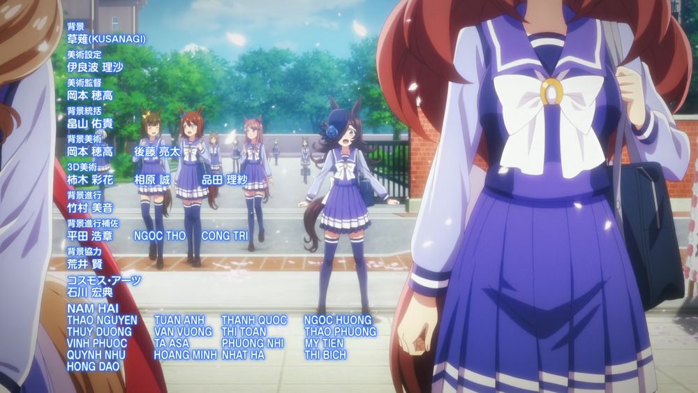 Rice Shower entering Tracen Academy for the first time.