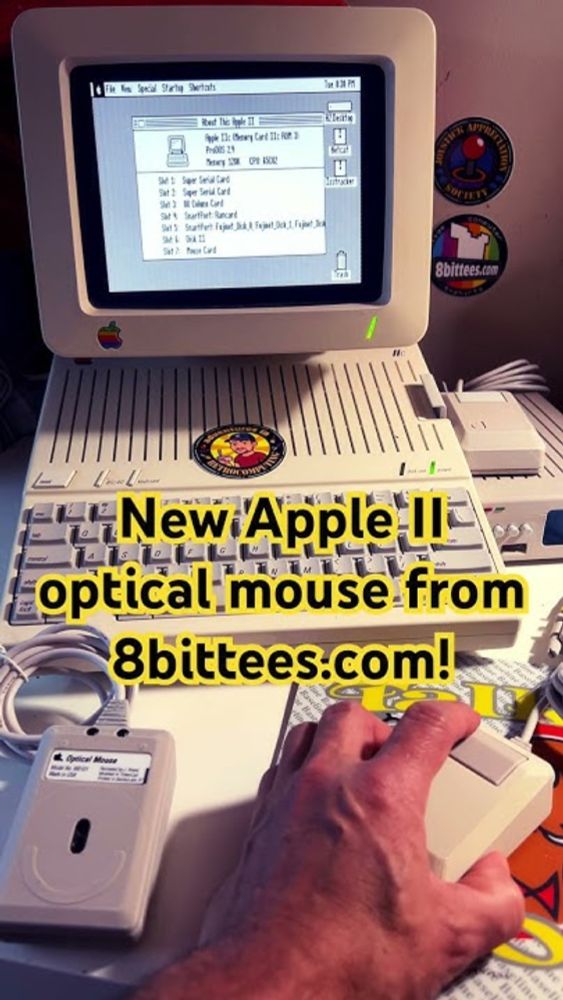 New Apple II optical mouse from 8bittees.com!