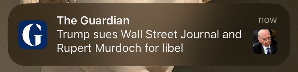 The Guardian: Trump sues Wall Street Journal and Rupert Murdoch for libel