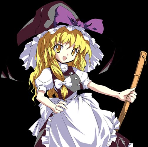 Official Touhou 7.5 portrait of Kirisame Marisa