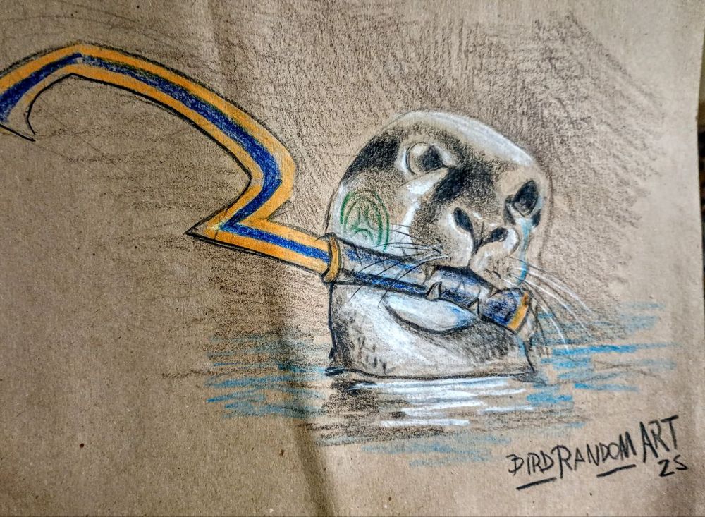 Seal Brazato, by BirdRandomArt, 2025.