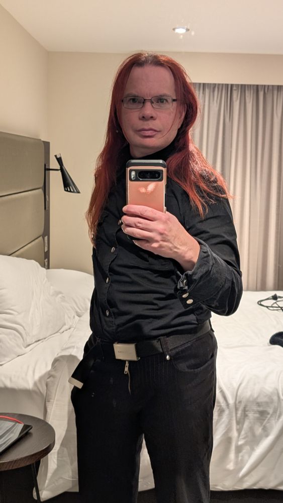 Dressed up for a night down in London. 