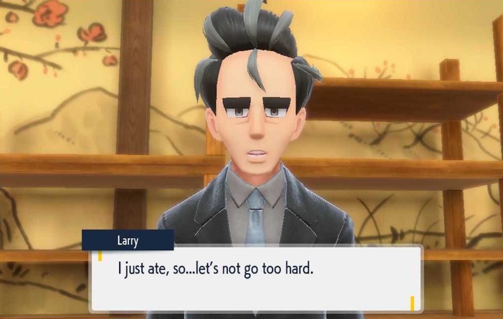 Gym trainer Larry saying 'i just ate, let's not go too hard"