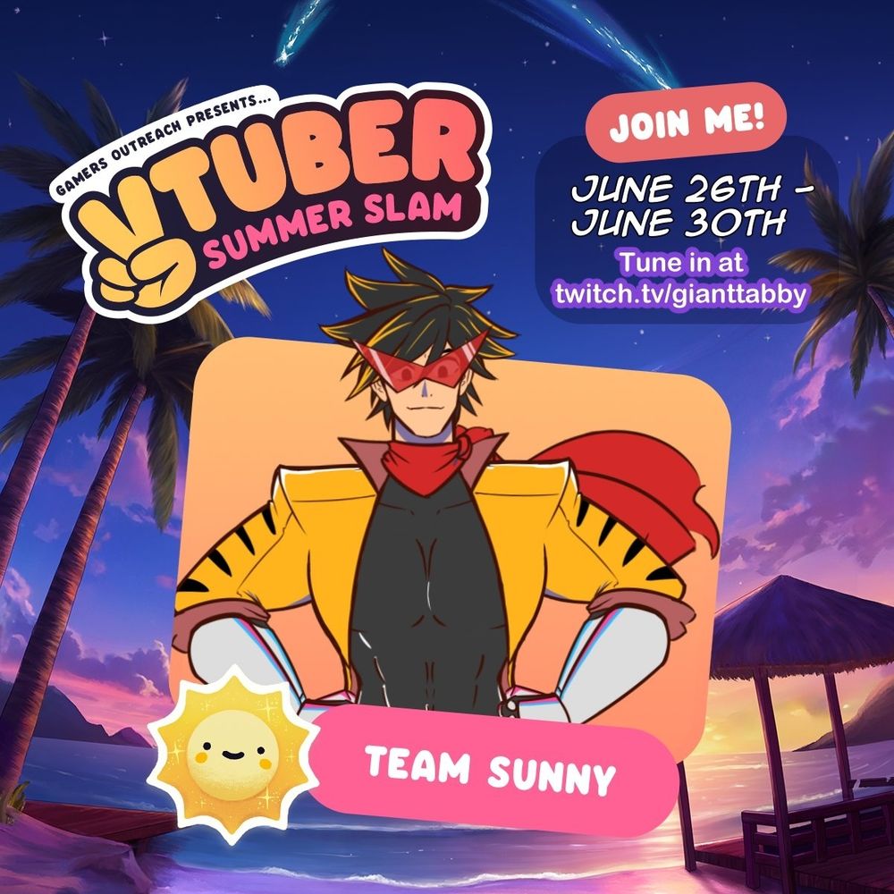 Vtuber Summer Slam! Event starts from June 26th to June 30th at twitch.tv/gianttabby
