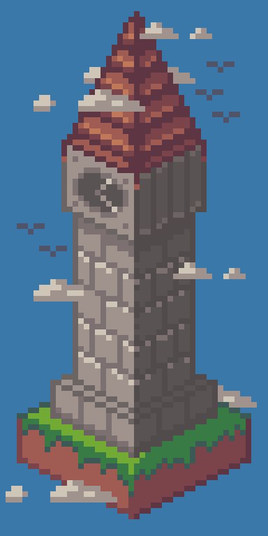 #Pixel_Dailies #ClockTower #PixelArt