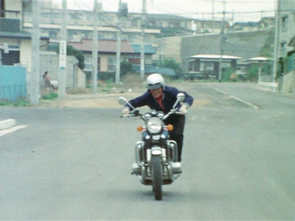 Straight on front view of this bike stunt