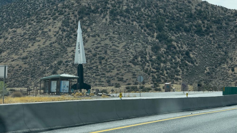 A US Army missile on top of San Augustin pass, near Las Cruces, New Mexico.