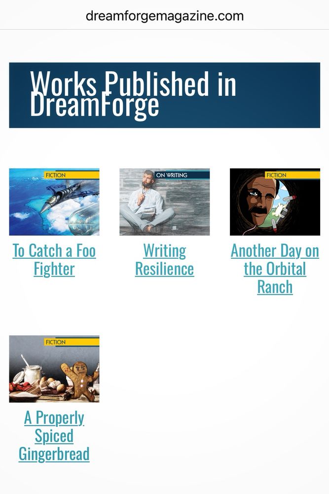 Short stories by award winning author David Hankins in DreamForge Magazine.