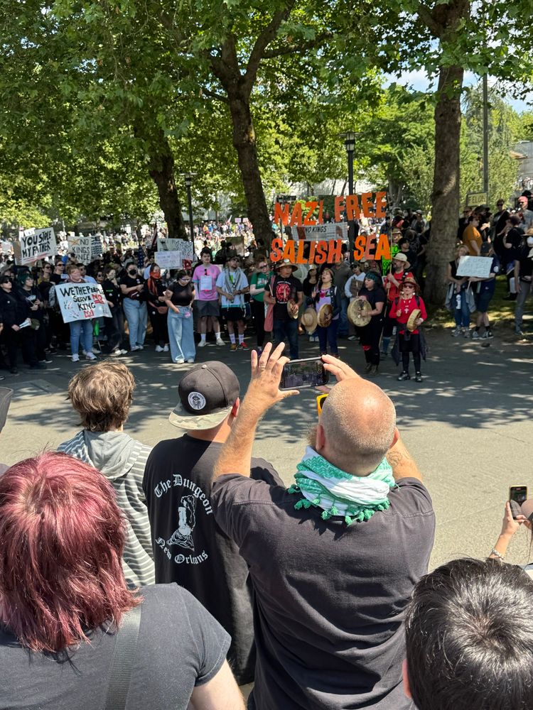 No Kings Day protest march from Cal Anderson to Seattle Center