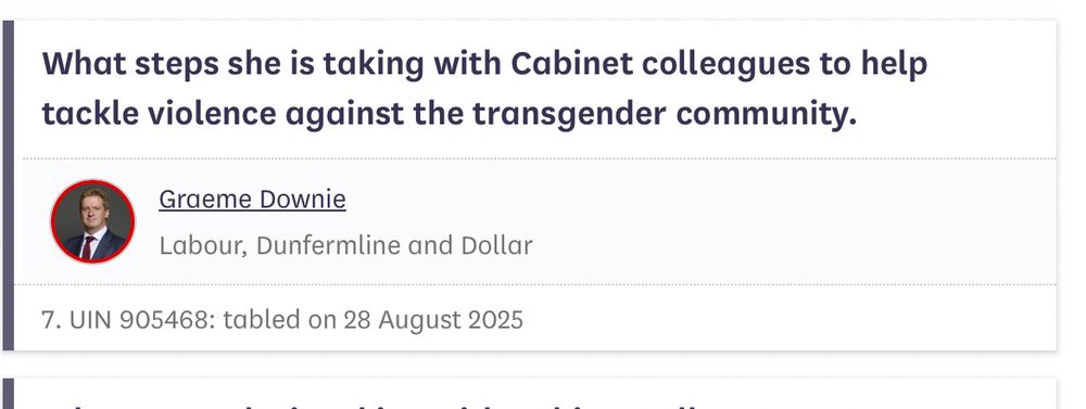 What steps she is taking with Cabinet colleagues to help tackle violence against the transgender community. Graeme Downie Labour, Dunfermline and Dollar