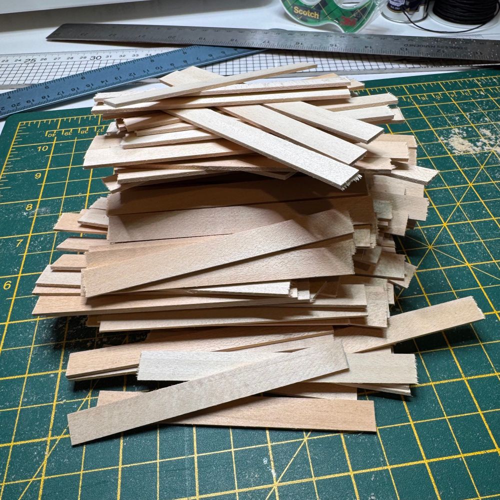 A stack of 220 miniature floorboards 