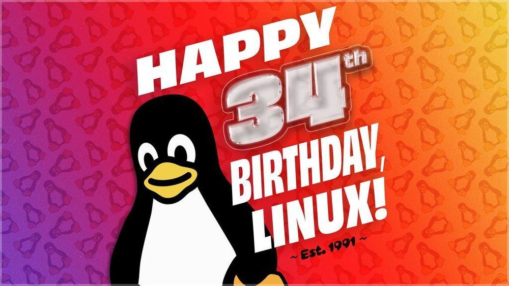 Colorful background with a cartoon penguin and text: 