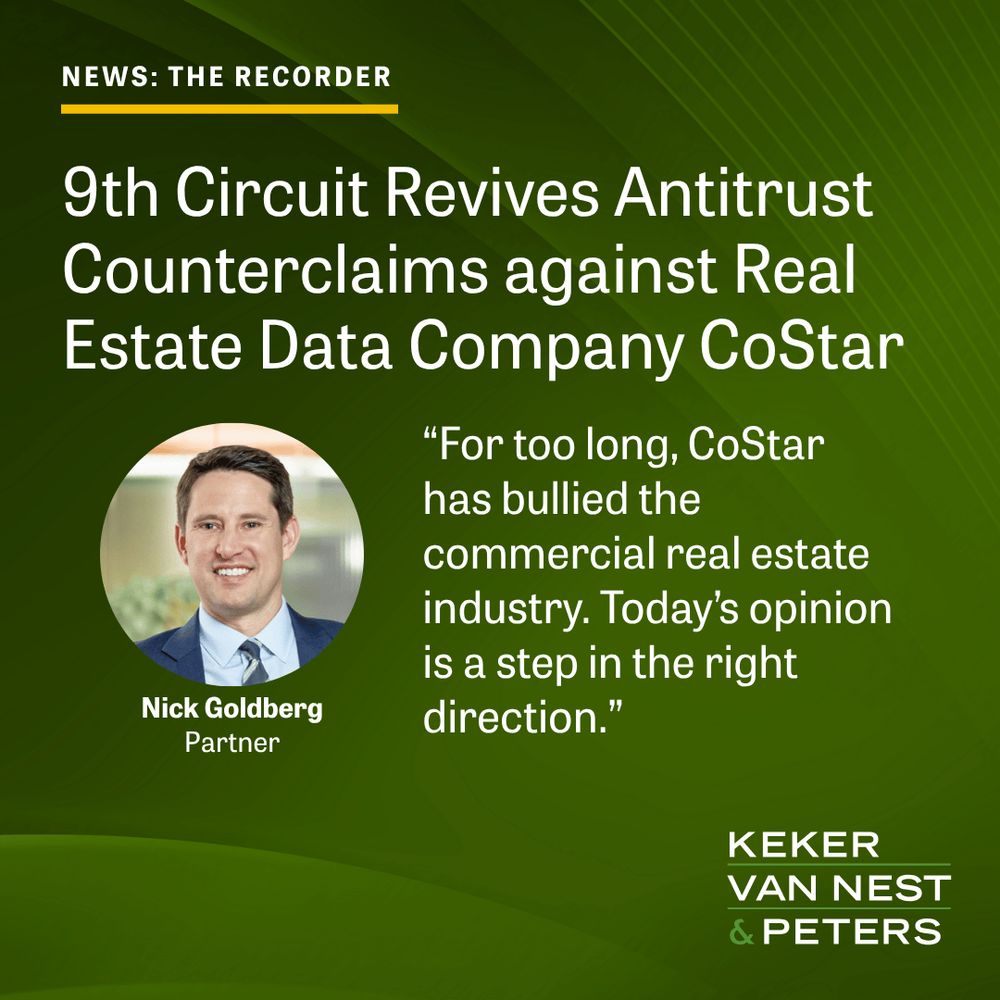 9th Circuit revives antitrust counterclaims against CoStar - "For too long, CoStar has bullied the commercial real estate industry." Nick Goldberg said