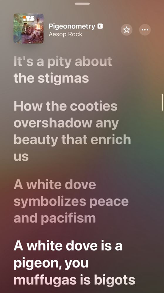 Lyrics to “Pigeonometry” by Aesop Rock