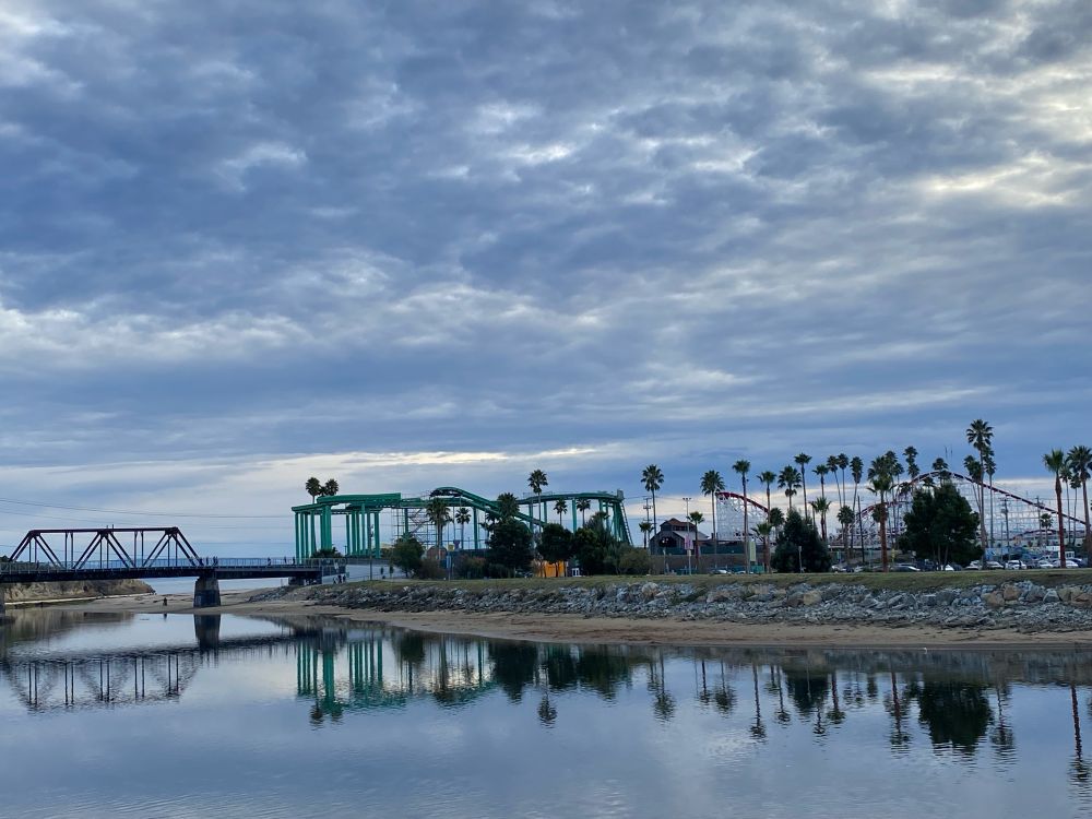 Roller coaster at Boardwalk. 