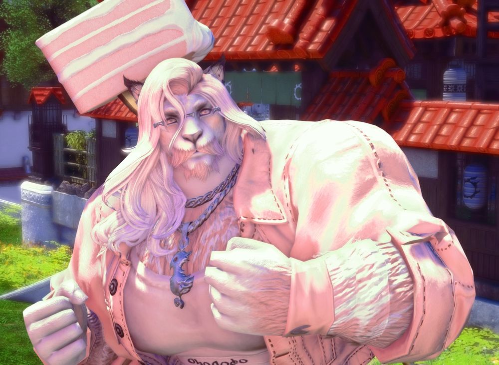 The sweetest & pinkest Hrothgar in all of Aether.