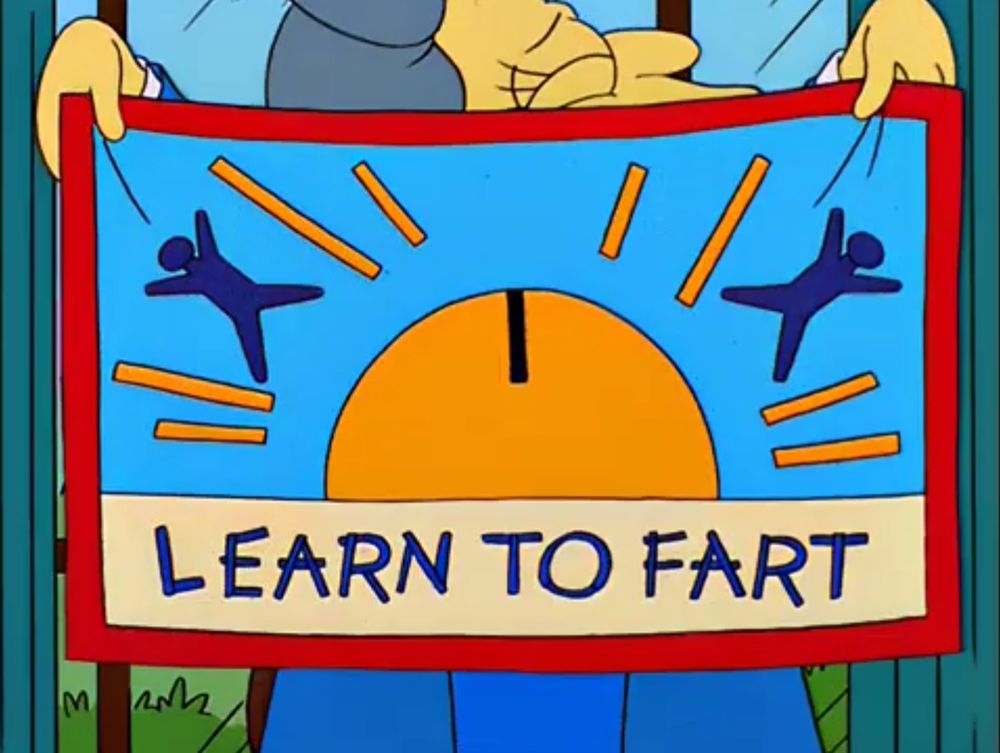 Simpsons: where they turned the state flag into Learn to Fart