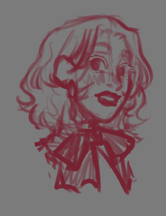Shinju with a chin length bob instead of her usually long style.