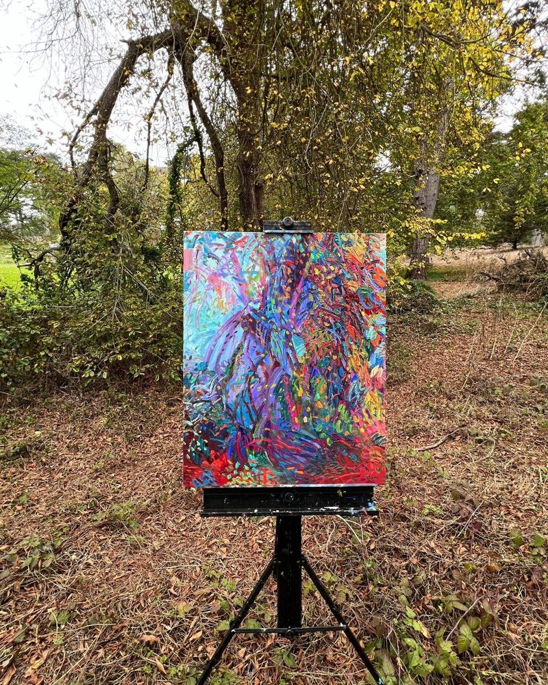  Image of Johanna’s St. Clair’s travel studio. Courtesy of the artist.

