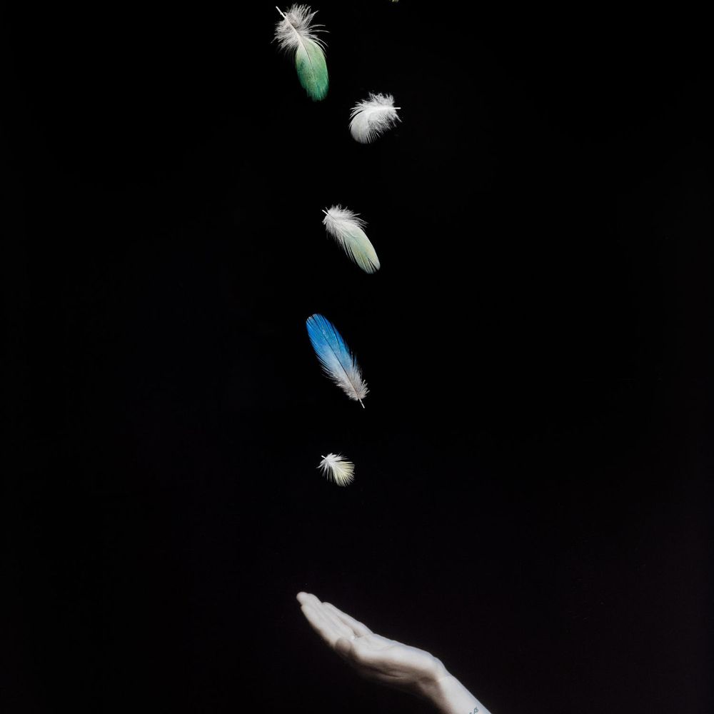 Mary Daniel Hobson: “The Question #5” (from the series Invocation), 2023, photography & mixed media collage.