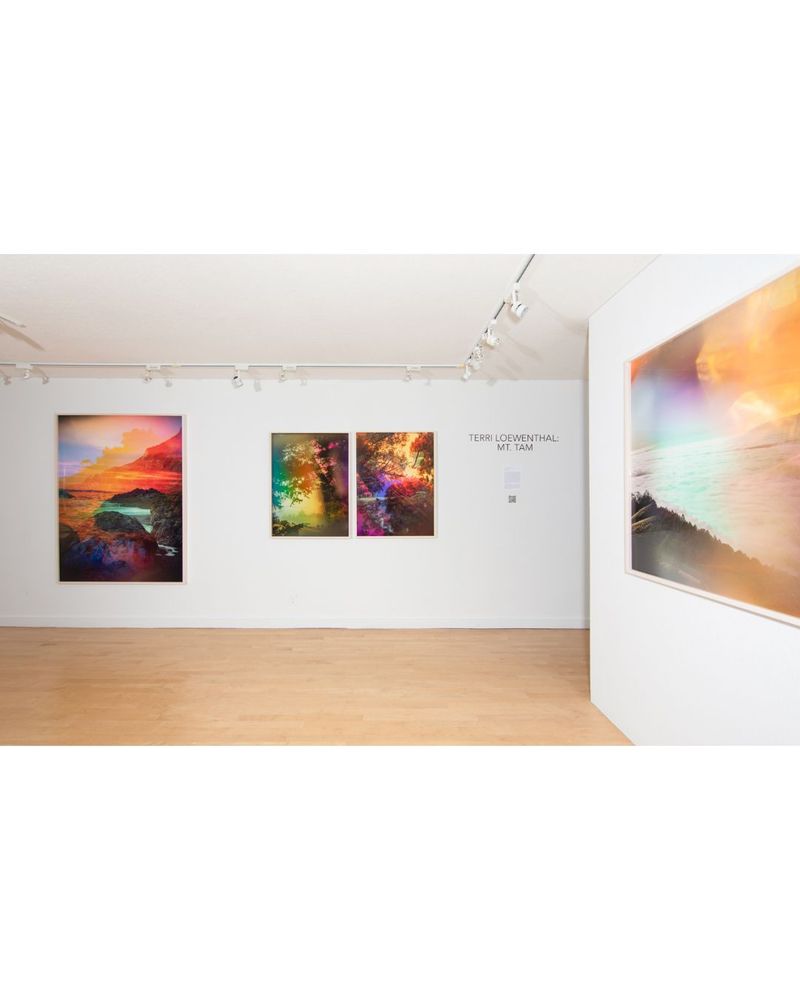 From left to right:
1. TERRI LOEWENTHAL, “Red Rock Beach (Coast Miwok land),” 2025, archival pigment print, custom frame in bleached maple with museum optium glazing, 64 x 48 inches, courtesy of Robin and Josh Meezan.
2. TERRI LOEWENTHAL, “Ballou Point (Coast Miwok land),” 2025, archival pigment print, custom frame in bleached maple with museum optium glazing, 40 x 30 inches, courtesy of the artist.
3. TERRI LOEWENTHAL, “Cascade Falls (Coast Miwok land),” 2025, archival pigment print, custom frame in bleached maple with museum optium glazing, 40 x 30 inches, courtesy of the artist.
4. TERRI LOEWENTHAL, “Trojan Point (Coast Miwok land),” 2025, archival pigment print, custom frame in bleached maple with museum optium glazing, 42 x 56 inches, courtesy of the artist.