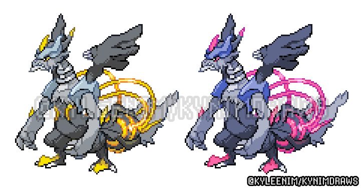 Digital pixel art of Vahirom, original dragon fakemon design (aka the hypothetical fakemon before Zekrom/Reshiram/Kyurem)