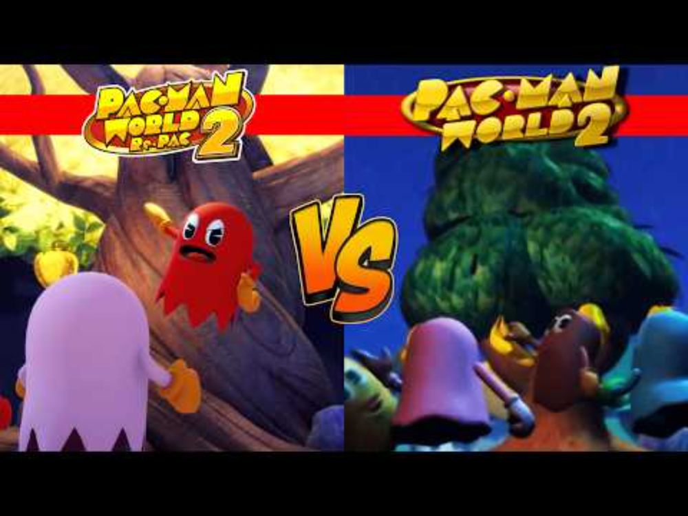 Pac-Man World 2 Re-Pac Graphics Comparison (Remake vs OG)