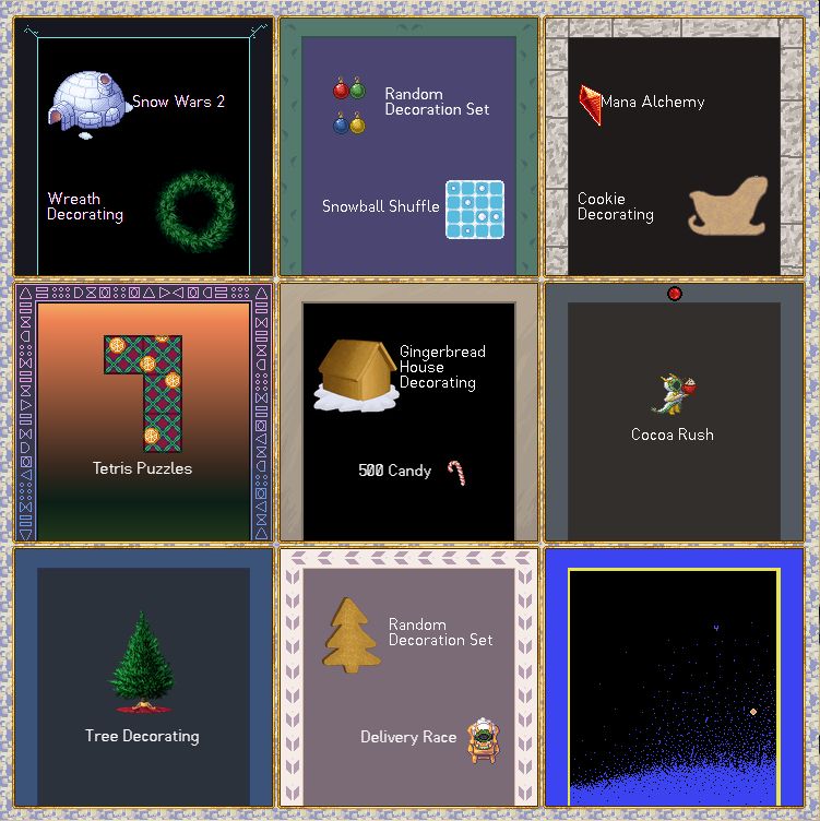 Image of the 9-door Dragon Cave Advent Calendar. The final door is not yet open.