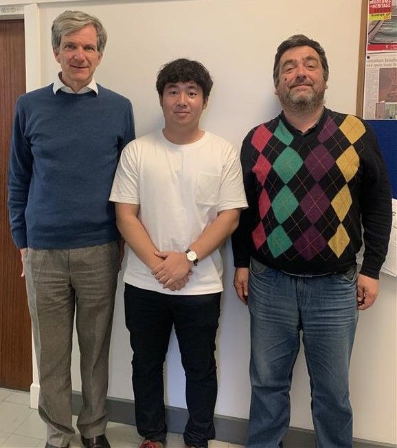 Left to right: Prof Ifor Samuel, Masato Kato, Dr Jean-Charles Ribierre