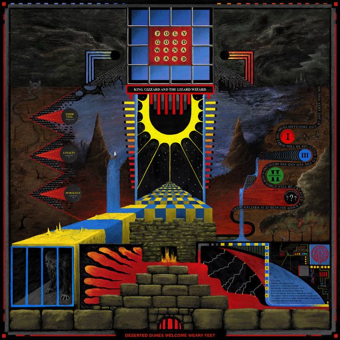 the cover to king gizzard and the lizard wizard's POLYGONDWANALAND