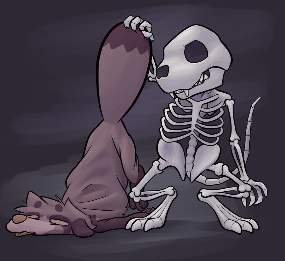 My skeleton pulling its skin off