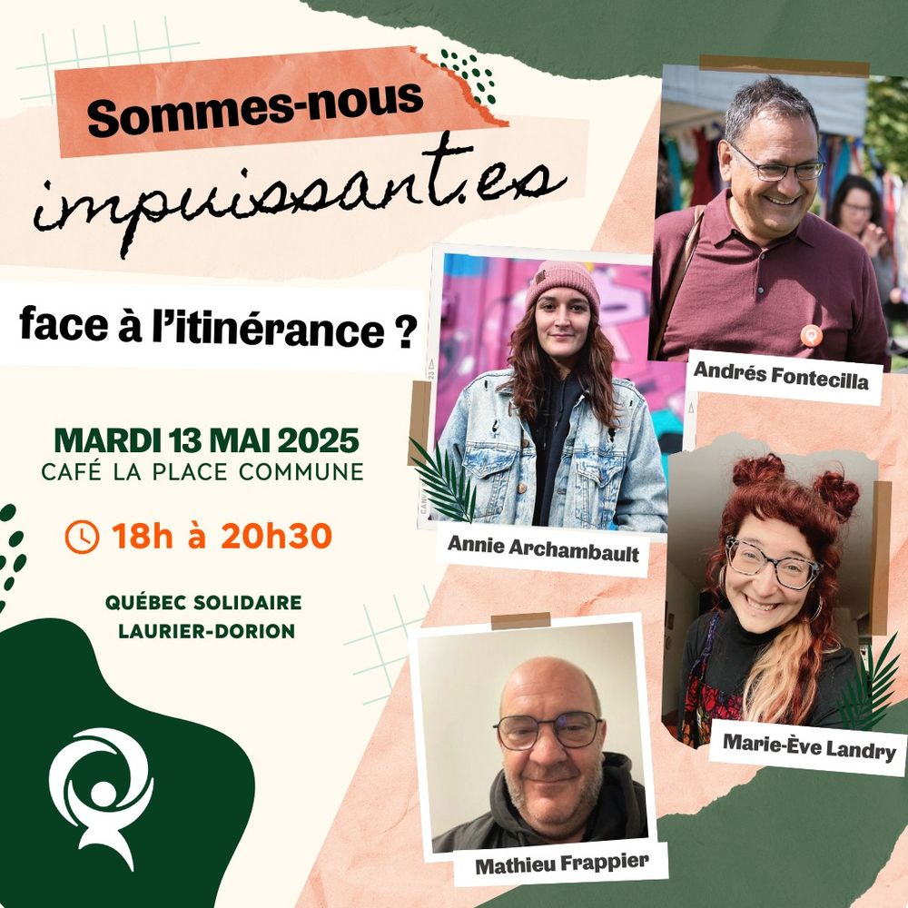Soirée Sommes-nous impuisant-es face à l'itinérance