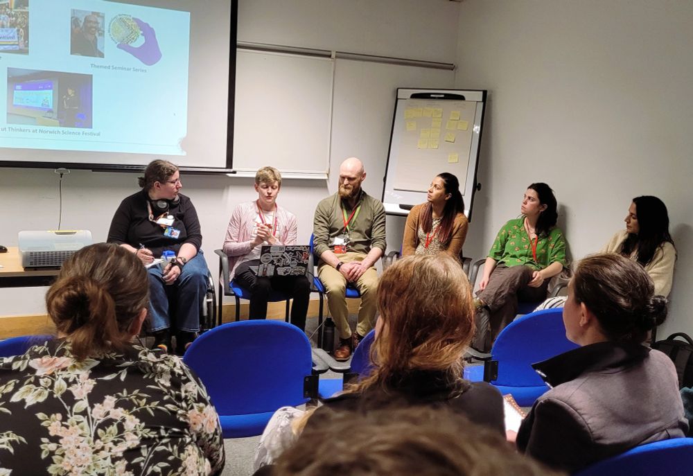 People attending the Building Staff and Student Support Networks: Fostering Inclusion in Research Institutes session led by Dr Kelsey J.R.P Byers, John Innes Centre