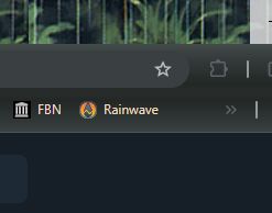Bookmark on my browser leading to rainwave.cc