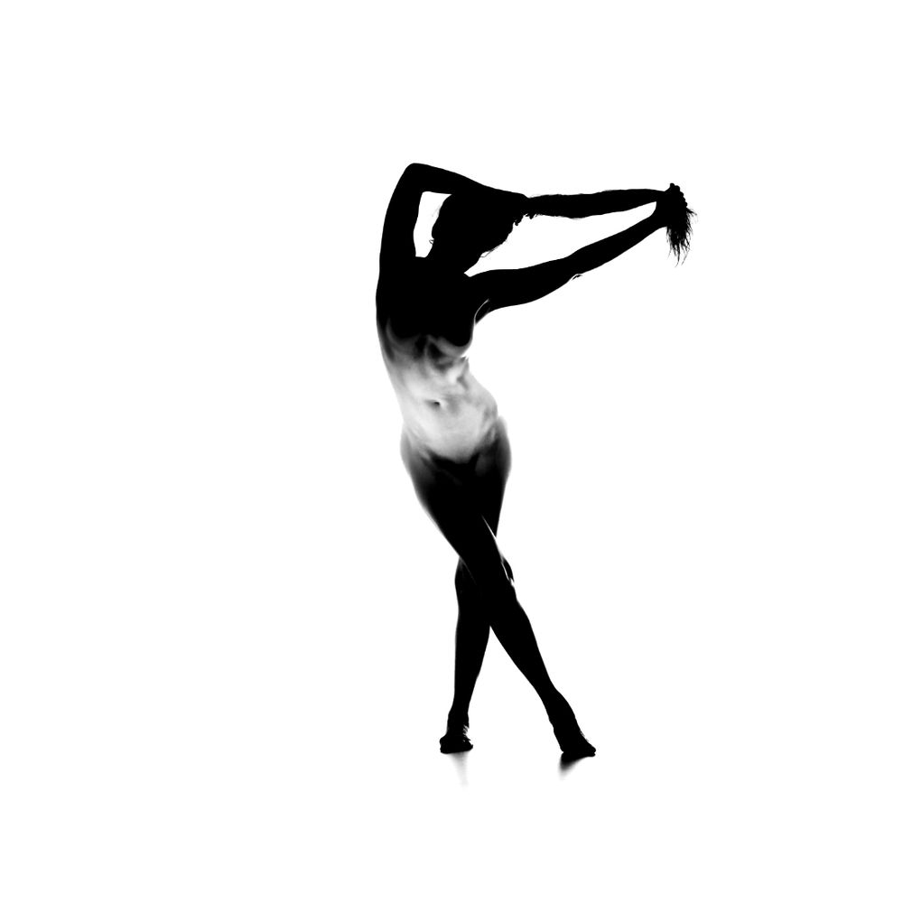 Silhouette of a woman posing