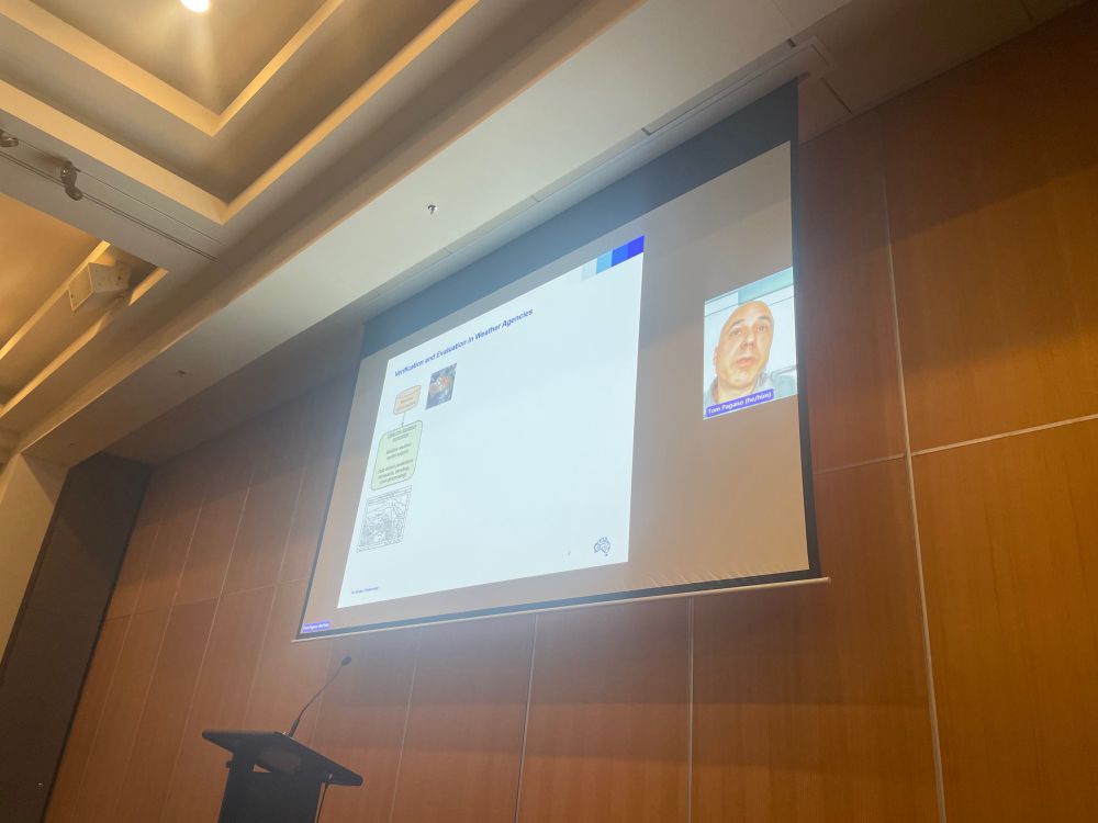 Tom Pagano presenting his work on operational forecast verification