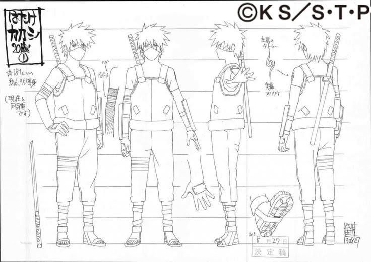 Reference page for ANBU Kakashi at an older age than the other two
