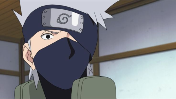 Kakashi looking to the side in shock