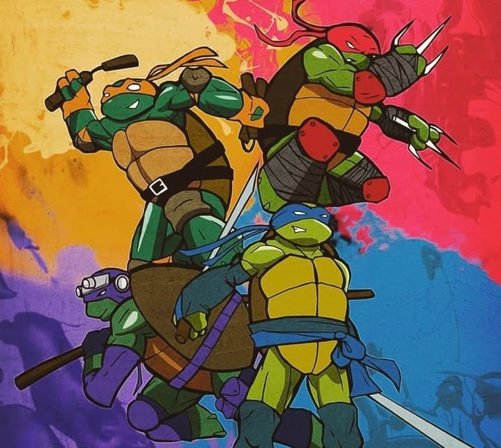 The teenage Mutant Ninja Turtles looking all kinds of ready for action... or maybe to get some pizza.